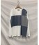 カラーブロック パッチワーク クルーネックＴシャツ（長袖）