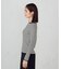 ボーダー スクエアネック ニット