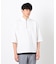 七分袖 フェイクレイヤード ハーフジップＴシャツ