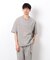 【セットアップ対応】リネンライク ポリエステル 布帛Ｔシャツ