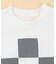ギンガムチェック使い パッチワーク半袖Tシャツ(ベビーサイズ)