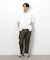 【スマートベーシックパンツ】ハイテンションツイル ワイドテーパードパンツ