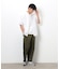【スマートベーシックパンツ】ハイテンションツイル ワイドテーパードパンツ