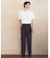 【スマートベーシックパンツ】ハイテンションツイル ワイドテーパードパンツ