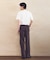 【スマートベーシックパンツ】ハイテンションツイル ワイドテーパードパンツ