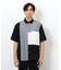 ウールライク ショートポイントカラー ブロッキング半袖シャツ