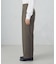 【セットアップ対応】ポリエステルツイル　ワイドテーパードパンツ