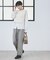 【美しいベーシックパンツ】ポリエステルレーヨンストレッチ ワイドパンツ