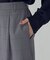 【美しいベーシックパンツ】ポリエステルレーヨンストレッチ ワイドパンツ