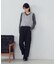 【美しいベーシックパンツ】ポリエステルレーヨンストレッチ ワイドパンツ