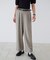 【美しいベーシックパンツ】ポリエステルレーヨンストレッチ ワイドパンツ