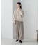 【美しいベーシックパンツ】ポリエステルレーヨンストレッチ ワイドパンツ