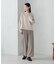 【美しいベーシックパンツ】ポリエステルレーヨンストレッチ ワイドパンツ