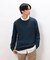 日本の色 ワイドリブクルーネックニット