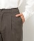 【スマートベーシックパンツ】ハイテンション 裏起毛 ワンタック ワイド テーパード パンツ