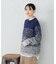 変形 鹿の子 グラデーション ニット