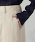 コットンナイロンツイル ワイドテーパードチノパンツ