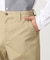コットンストレッチツイル ノータックワイドテーパードパンツ