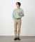 ウールライクストレッチツイル ショートポイントカラーシャツ