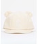 フエルトワッペン付き クマ耳キャップ