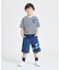 デニムワッペン付き ボーダー半袖Tシャツ