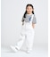 デニムワッペン付き ボーダー半袖Tシャツ