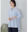 ポリエステルスパンブロード タックロングシャツ