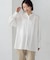 ポリエステルスパンブロード タックロングシャツ