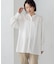 ポリエステルスパンブロード タックロングシャツ