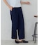 【美しいベーシックパンツ】麻調 ワイドパンツ
