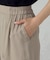 レーヨンポリエステル麻調スラブ ワークワイドパンツ