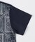 バンダナ柄プリント 切替半袖Tシャツ