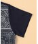バンダナ柄プリント 切替半袖Tシャツ(ベビーサイズ)
