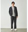 【セットアップ対応】楊柳ポリエステル ワンタックワイドテーパードパンツ