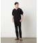 【接触冷感】USAコットン フェイクレイヤード キーネックTシャツ