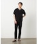 【接触冷感】USAコットン フェイクレイヤード キーネックTシャツ