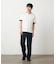 【接触冷感】USAコットン フェイクレイヤード キーネックTシャツ