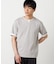【接触冷感】USAコットン フェイクレイヤード キーネックTシャツ