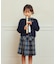 リボンタイ付き チェックプリーツスカート(140-160cm)
