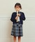 リボンタイ付き チェックプリーツスカート(140-160cm)