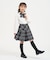 リボンタイ付き チェックプリーツスカート(140-160cm)