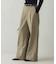 【美しいベーシックパンツ】裏メッシュ ワイドパンツ