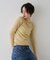 防縮Wシアータートルリブニット