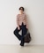 ストライプ組織2WAYニット /カーディガン