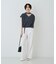 タイ付きドレープタックVネックブラウス