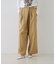 【撥水加工】アシメトリーストレッチツイルタックコクーンパンツ