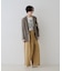 【撥水加工】アシメトリーストレッチツイルタックコクーンパンツ