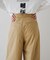 【撥水加工】アシメトリーストレッチツイルタックコクーンパンツ
