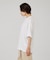 【three dots】シルキーペーパーコットンT