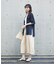 【接触冷感】ナチュラルシャンブレーフレアーパンツ